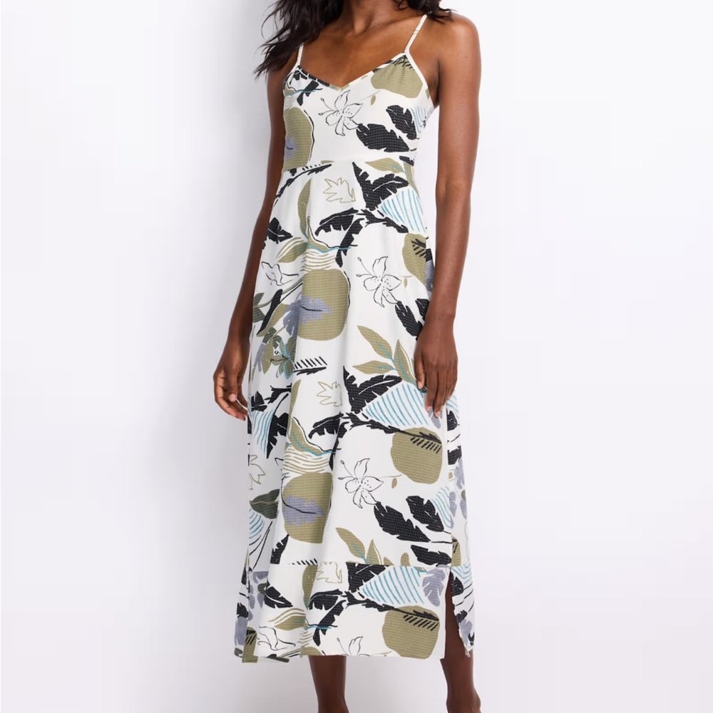MARKET & SPRUCE SLEEVELESS SEERSUCKER MAXI DRESS LIGHT BLUE-M